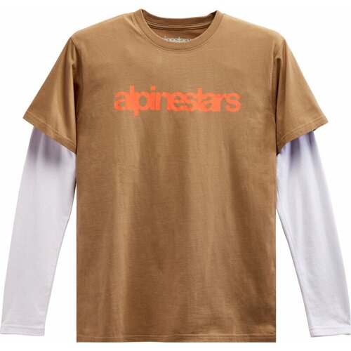 Alpinestars Stack LS Knit Sand/Warm Red L Majica Slike