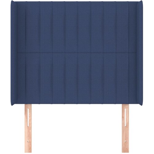  Uzglavlje s u&amp;scaron;ima plavo 103x16x118/128 cm od tkanine Slike