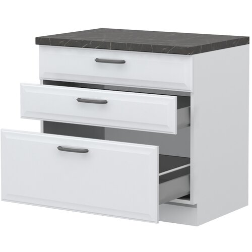 Jela ELEMENT ZA KUHINJU EVIA R-90-3MBOX SA METALNIM LADICAMA Slike