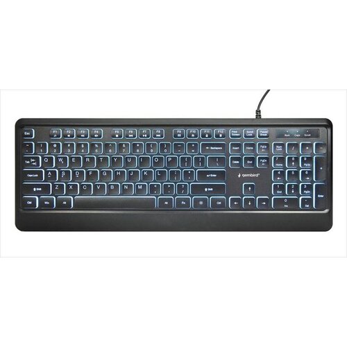 Gembird KB-UML-04 žičana tastatura SLIM sa LED pozadinskim osvetljenjem, Crna Slike