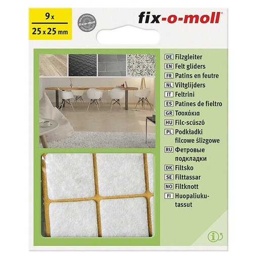 Fix-o-moll podložna pločica od filca (&amp;scaron; x v: 25 x 25 mm, lijepljenje, 9 kom., bijele boje) Slike