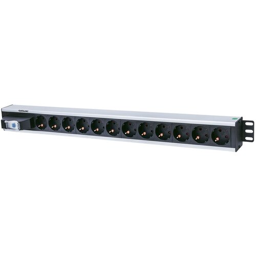 Intellinet Vertical Rackmount 12-Output Power Distribution Unit (PDU), EU CEE 7 /3 Outlets, With Single Air Switch, No Surge Protection, Built-in 1.6m Power Cord with EU CEE 7 /4 Plug Slike