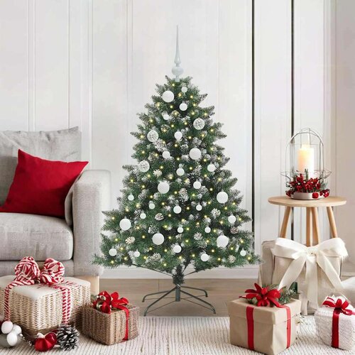 vidaXL Umestno božično drevo med 150 LED Zelena 85 x 85 x 120 cm Cene