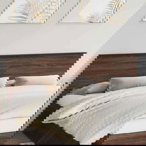  Uzglavlje s uzglavljem Smeđi hrast 180 cm Konstruirano drvo Slike