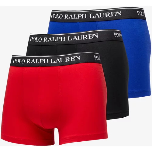 Polo Ralph Lauren Stretch Cotton Classic Trunk 3-Pack Blue/ Red/ Black