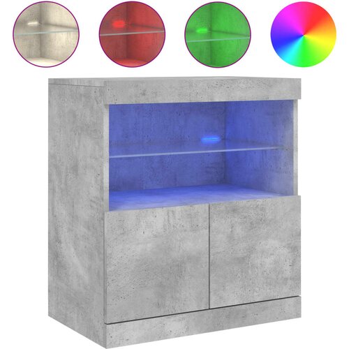 Maison Chic Komoda - Predalnik z LED lučkami betonsko siva 60x37x67 cm, (21719749) Slike