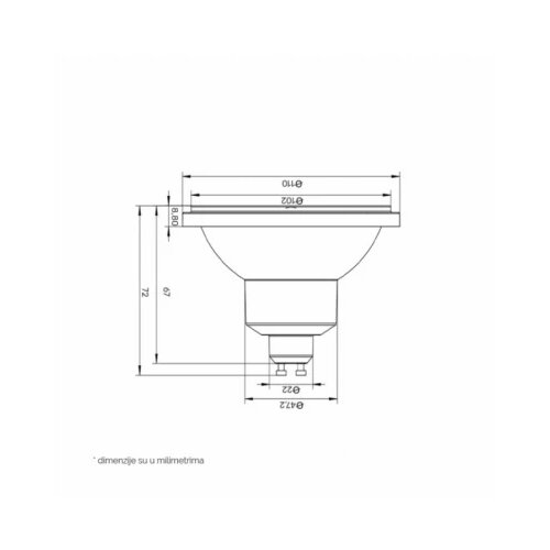 Dawn LED SIJALICA AR111 GU10 DIM. 11W 4000K 950lm 24° Cene