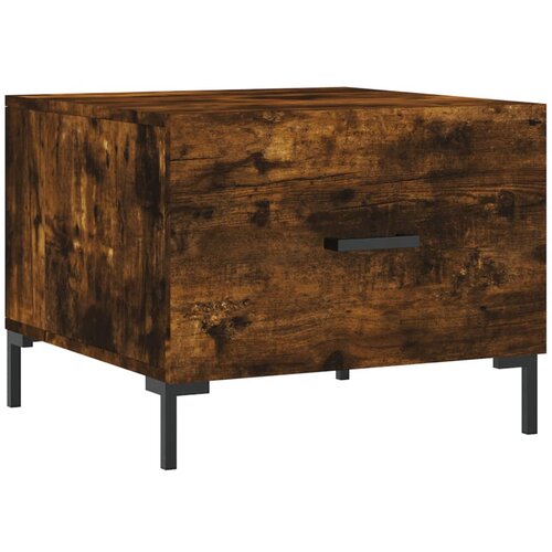 Maison Chic Klubska mizica - kavna mizica - Nizka mizica dimljeni hrast 50x50x40 cm inženirski les, (21753556) Slike