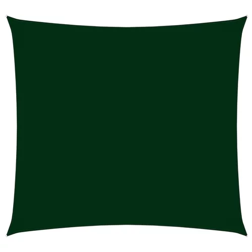 vidaXL Senčno jadro oksford blago kvadratno 3x3 m temno zeleno