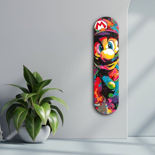 WALLXPERT Mario Fan Art Vi&scaron;enamenska Dekorativna Tempered Staklena Slika Cene