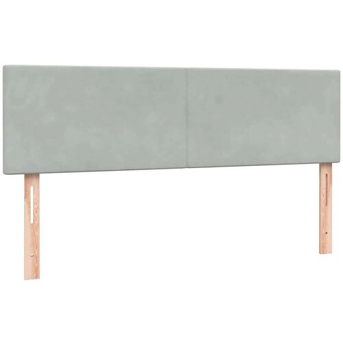 VidaXL Krevet s oprugama i madracem svjetlosivi 160x210 cm bar&amp;scaron;unasti Slike