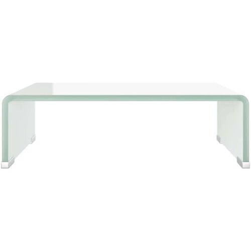VidaXL Stalak za TV/Monitor Stakleni Bijeli 40x25x11 cm Slike