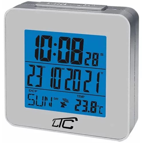 Ltc LCD budilka s termometrom z radijsko vodeno uro srebrna