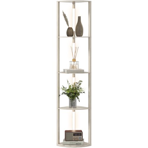 HOMCOM stoječa svetilka MDF 41D x 29,5&Scaron; x 163,5V cm hrast, (5000242758) Cene
