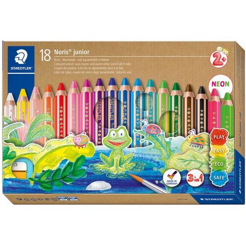 Staedtler Barvice noris junior debele, 18/1 + &amp;scaron;ilček, v kartonski embalaži 140 C18 Slike