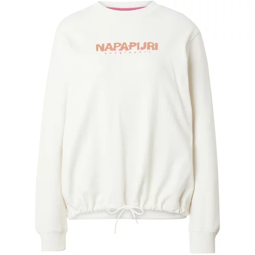 Napapijri Sweater majica 'KREIS' smeđa / roza / bijela