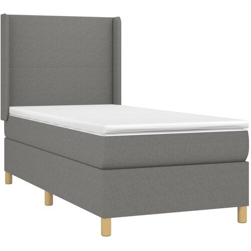  box spring s madracem LED tamnosivi 100x200 cm tkanina Slike