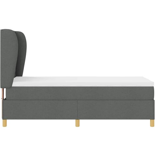  s opruga kutije Tamno siva 200 x 80 cm tkanina Slike