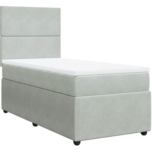 Box spring krevet s madracem svjetlosivi 100x200 cm bar&amp;scaron;unasti Slike