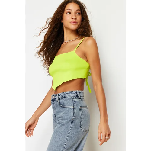 Trendyol Yellow Crop Knitwear Blouse