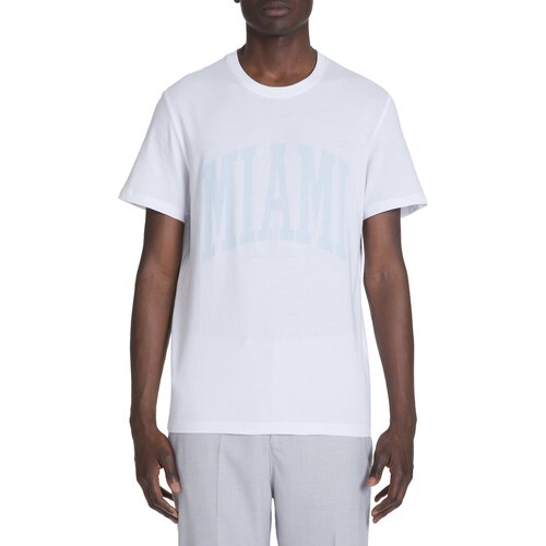 Celio White T-shirt sae pattern Jeville - Men's Cene