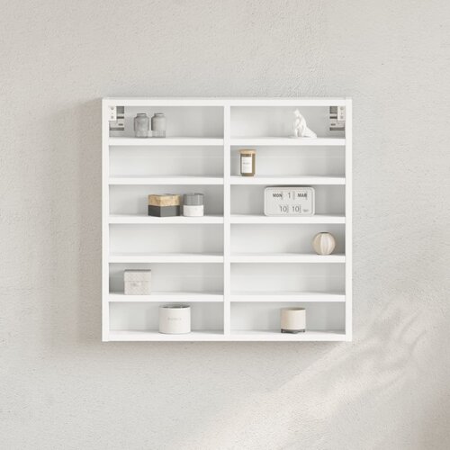 vidaXL Vitrina bela 60x8,5x58 cm inženirski les Cene