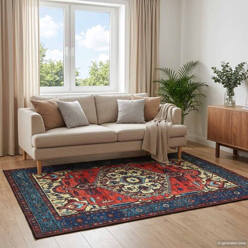  Tepih ORIZ Crvena 140 x 200 cm 100% poliester Cene