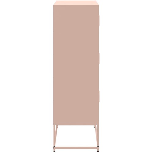  Komoda ružičasta 68,5 x 38,5 x 123,5 cm čelična Slike