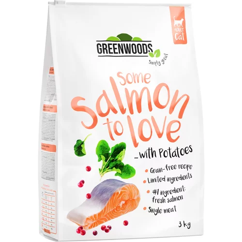 Greenwoods losos s krompirjem, špinačo in brusnicami Varčno pakiranje: 3 x 3 kg