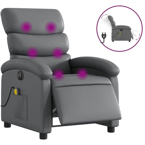 Maison Chic Električni masažni naslanjač - Relax naslanjač sivo umetno usnje, (22134757) Cene