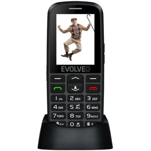 Evolveo Easyphone eg telefon za starejše z gps sledilnikom - črno srebrn