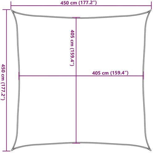  Jedro za za&amp;scaron;titu od sunca 160 g/m&amp;sup2; smeđe 4,5 x 4,5 m HDPE Slike