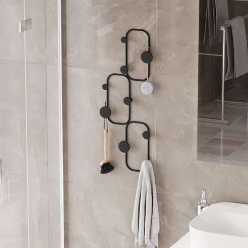 Wallity lizzard black metal wall hook Cene