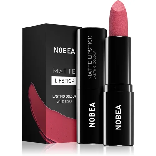 NOBEA Day-to-Day Matte Lipstick matirajući ruž za usne nijansa Wild rose #M18 3 g