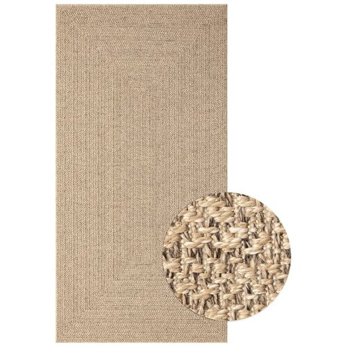VidaXL Tepih ZIZUR 80 x 150 cm s izgledom jute unutarnji i vanjski Slike