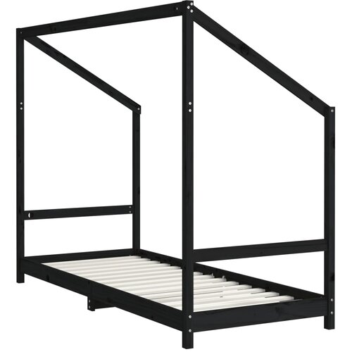  Okvir za dječji krevet crni 80 x 200 cm od masivne borovine Slike