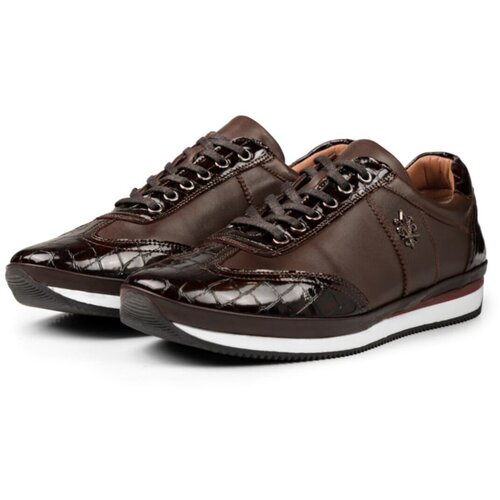 Ducavelli Marvelous Genuine Leather Men&amp;#039;s Casual Shoes Brown Slike