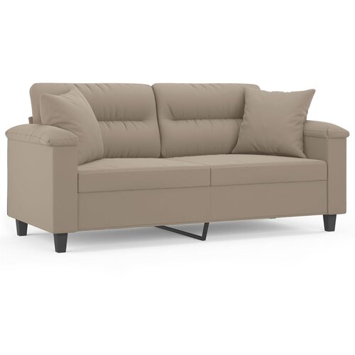 Maison Chic kavč - Sofa - Kanape dvosed z blazinami taupe 140 cm tkanina iz mikrovlaken, (21727875) Slike