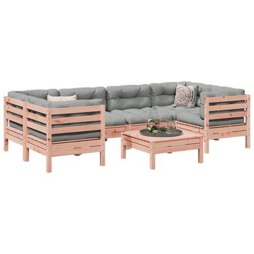 vidaXL 7-dijelni set vrtnih sofa s jastucima masivno drvo duglazije Cene