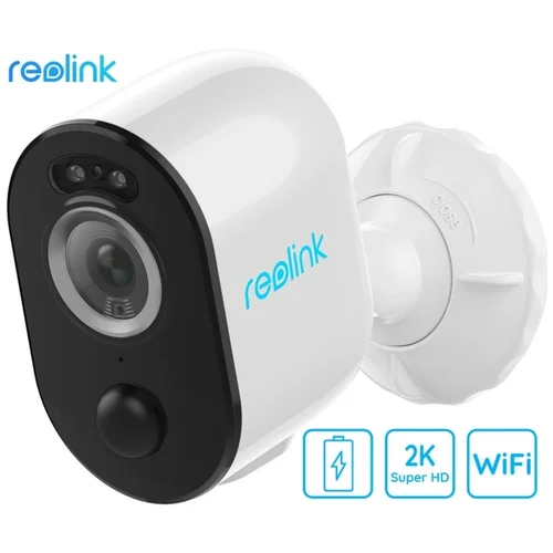 Reolink Argus Series B330 - 5MP Outdoor Battery Camera, Person/Vehicle Detection, Color Night Vision, 5/2.4 GHz Wi-Fi