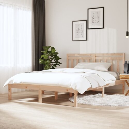 The Living Store Posteljni okvir iz trdne borovine 120x200 cm - Posteljni Okvir, (21529306) Slike