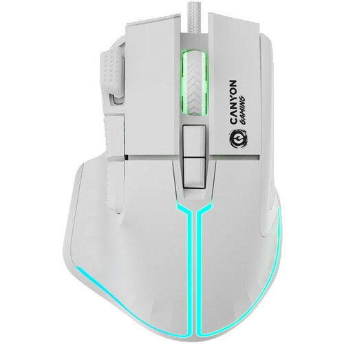 Canyon fortnax GM-636, 9keys gaming wired mouse,sunplus 6662, dpi up to 20000, huano 5million switch, rgb lighting effects, 1.65M braided c CND-SGM636W Cene