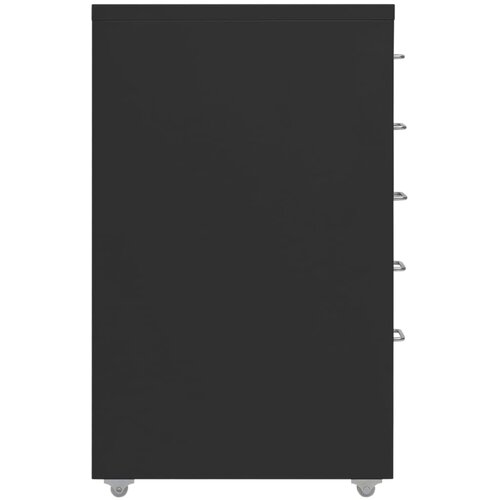  Mobilni ormarić za spise crni 28 x 41 x 69 cm metalni Slike