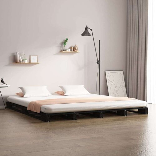  Od paleta crni 120x190 cm od masivne borovine 4FT bračni Cene