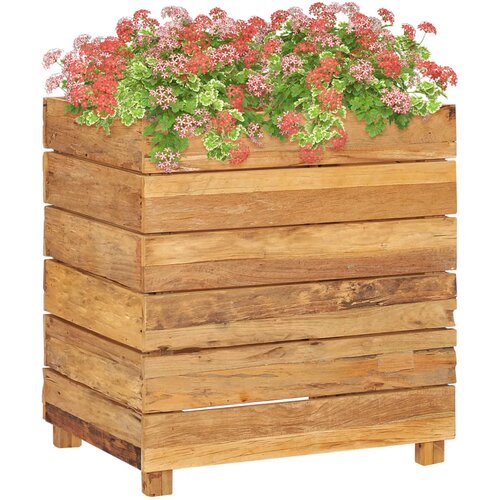 vidaXL Posuda za sadnju 50x40x55 cm od reciklirane tikovine i čelika Cijene