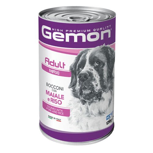 Gemon hrana za pse maxi adult, svinjetina i pirinač, 1250g Slike