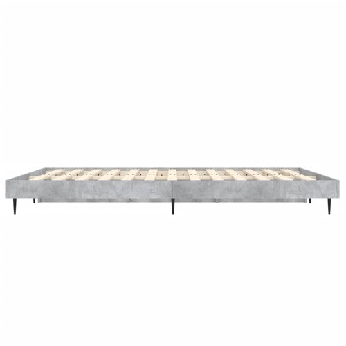  Okvir kreveta boja betona 140x190 cm od konstruiranog drva Slike