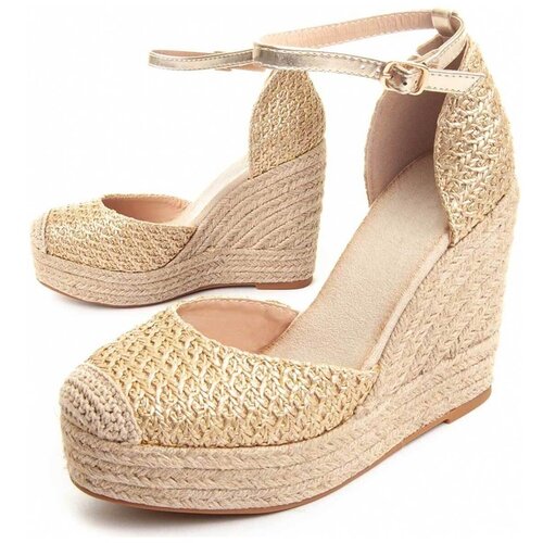 Leindia Espadrile 87292 Pozlačena Cene
