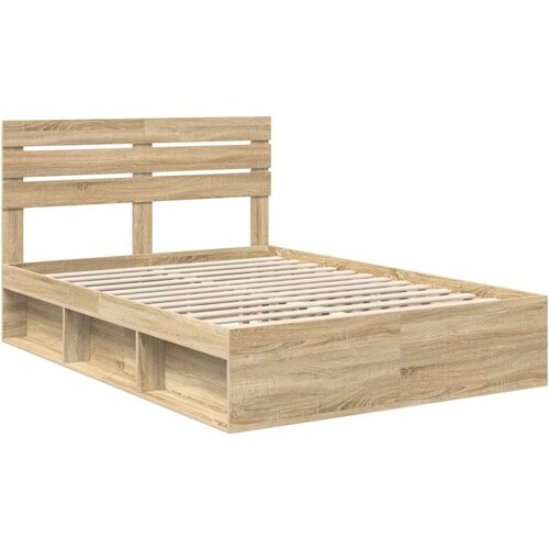 Okvir za krevet s uzglavljem Sonoma hrast 150 x 200 cm Slike