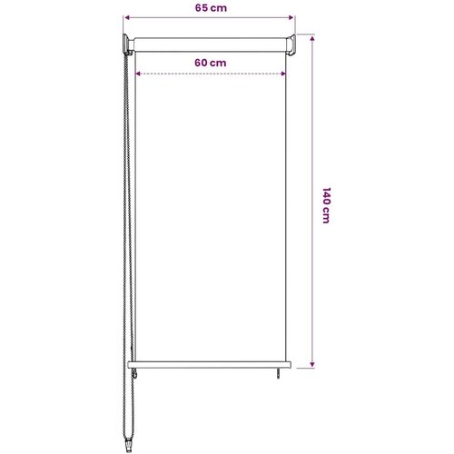  Vanjska rolo zavjesa 65 (&amp;Scaron;) x 140 (V) cm bež - Bež 60 x 140 cm Slike